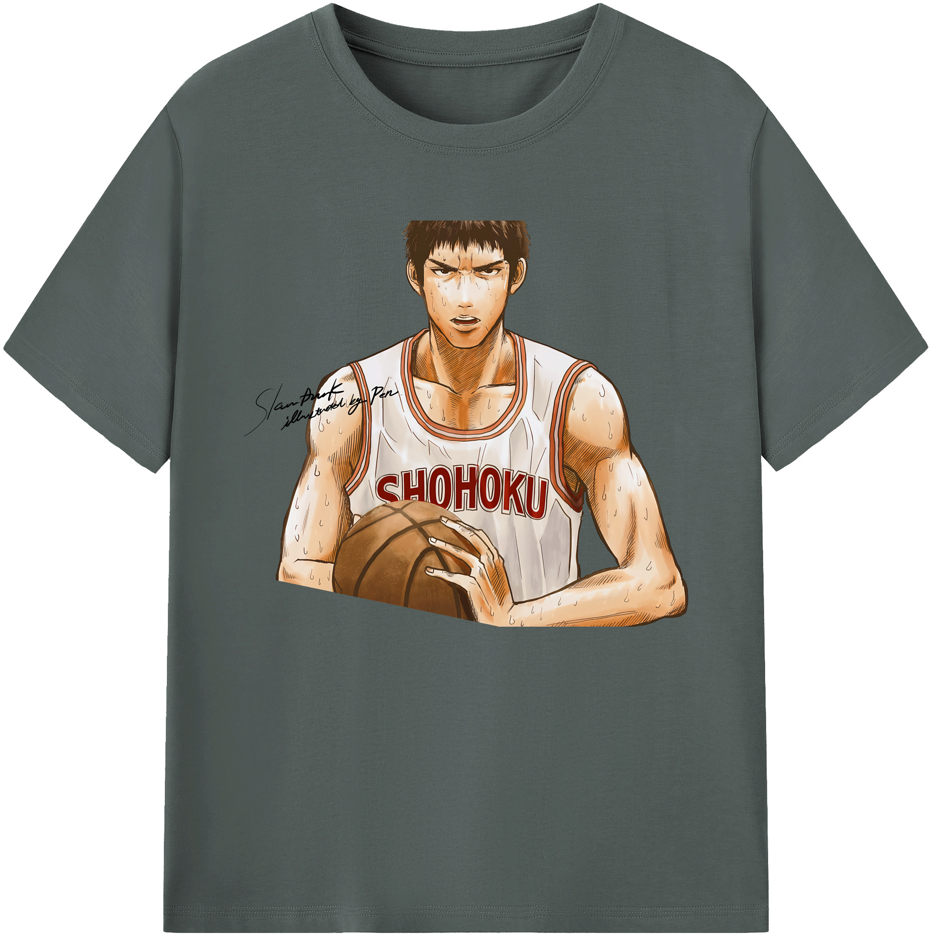 （画像用） SLAM DUNK／スラムダンク 綿100％ メンズ半袖Tシャツ｜肌触りやわらか＆通気性